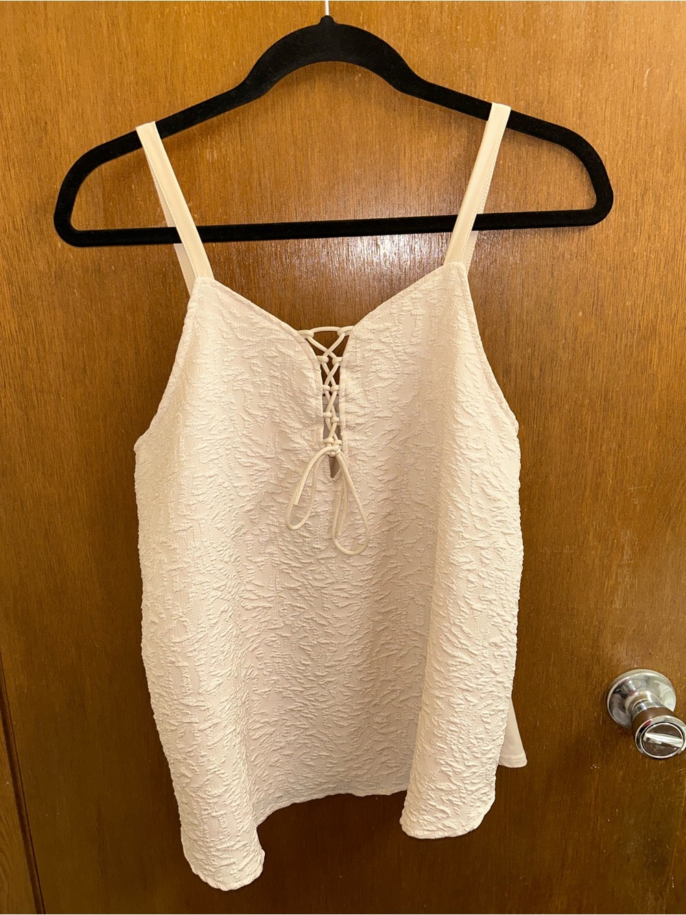 NWOT Maurices Cream Textured Tank XL